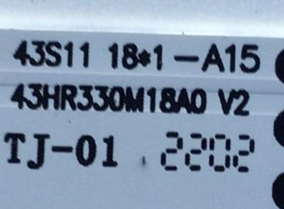 LED PARA TV TCL ORIGINAL 1 PIEZA / NUMERO DE PARTE 43HR330M18A0 / B0101-000421 / 43HR330M18A0 V2 / 43HR330M18A0 V4 / HR/04/220222/01101 / 02U6F / LS7B10U3C / PANEL LVU430NDEL MS9W49 / MODELOS 43S455 / 43P637 - Imagen 3